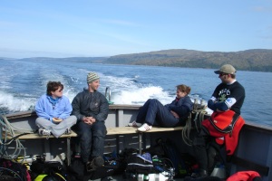 Chilling out on a dive boat