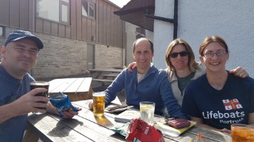 Club members enjoy  pint in Stromness: Iain Crampton
