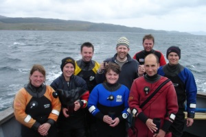 Enjoying some typical Scottish weather: Teresa Murphy