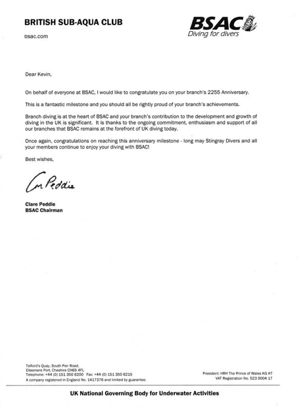 Stingray 10 Years Letter